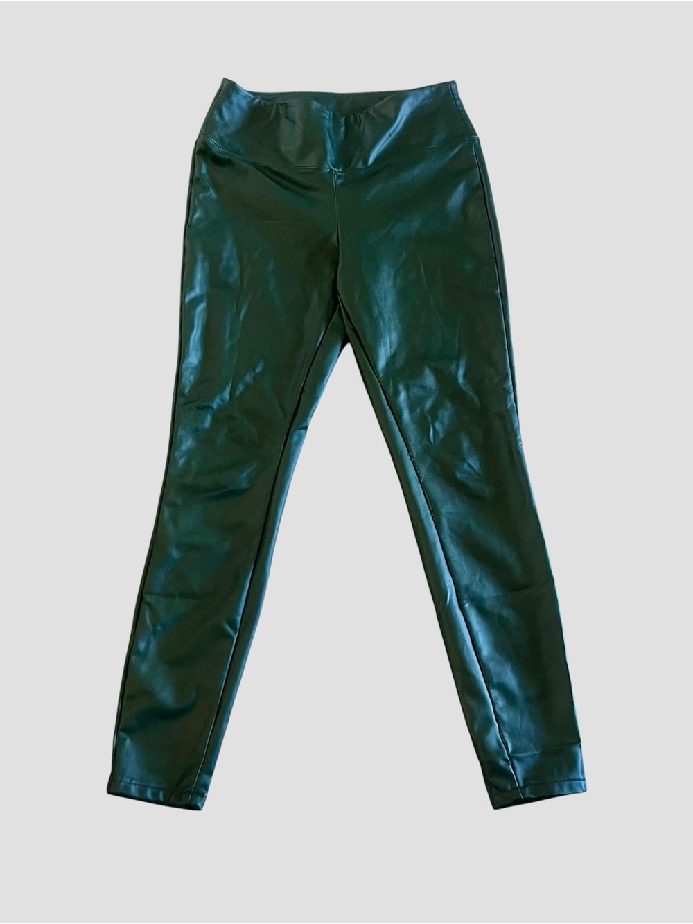 Women's High Waisted Faux Leather Legging Pull-On